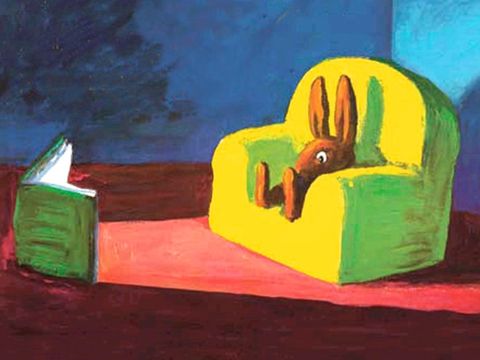 Illustration mit Bilderbuchkinohase von Antoon Krings