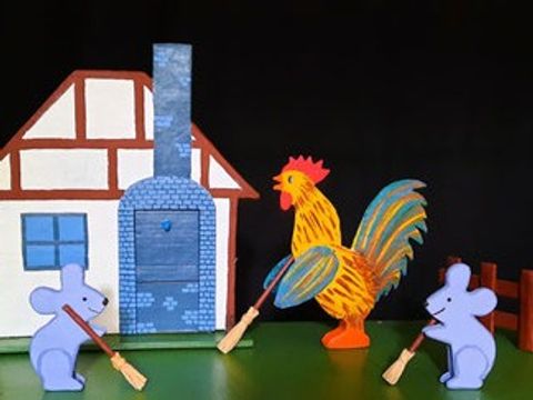 Theater auf dem Bügelbrett präsentiert: "Gockel Jockel und die Weizenähre"