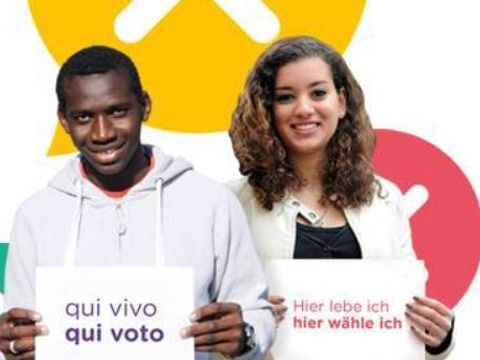 Loge der Kampagne hier lebe ich hier wähle ich