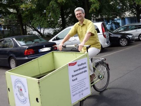 Lastenfahrrad im Einsatz