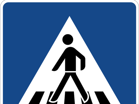 Strassenschild-Zebrastreifen