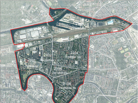 Karte von Moabit West