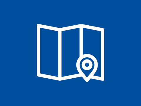 Stadtplan mit Standortsymbol