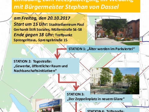 Plakat Kiezspaziergang Oktober 2017