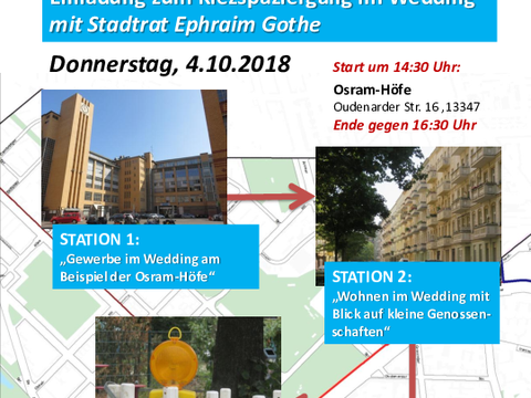 Plakat Kiezspaziergang Oktober 2018
