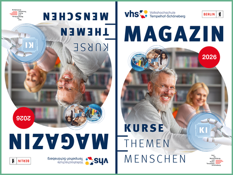 Titelbild des Magazins der vhs Tempelhof-Schöneberg 2026
