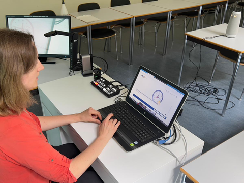 Mediencoach am Notebook