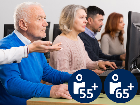 Senior*innen am PC