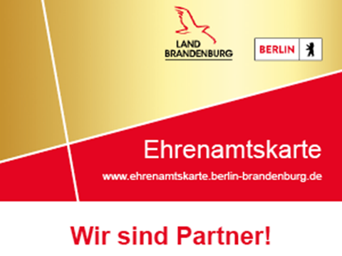 Rot-goldende Ehrenamtskarte Berlin-Brandenburg