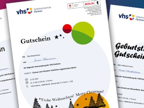 drei Gutscheine