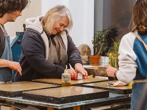 Drucktechniken mit Alberto Gobber und Mila Heberlein