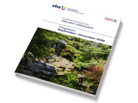Cover des Programmhefts - Herbstprogramm 2026 Volkshochschule Marzahn-Hellersdorf