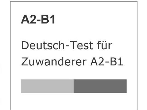 Symbol für Deutsch-Test für Zuwanderer A2 - B1