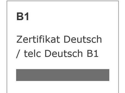 Symbol für Zertifikat Deutsch - Telc Deutsch B1