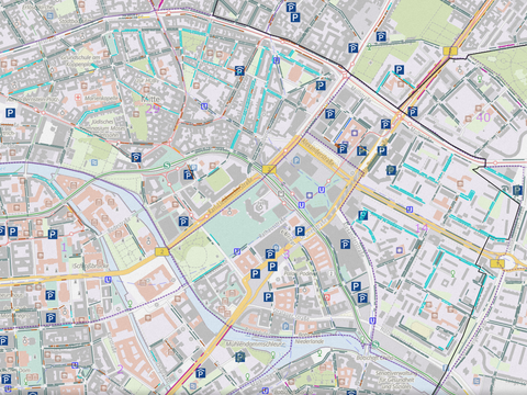 Digitale Plattform Stadtverkehr (DPS): Parkraumkartierung (Bild: SenMVKU / Kartengrundlage: basemap.de)