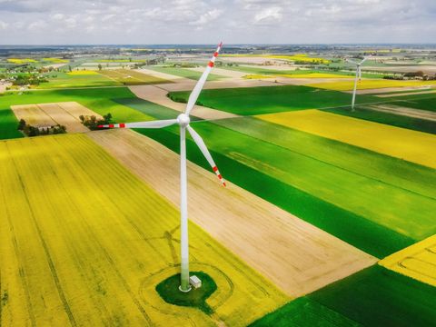 Windnühle auf Feldern