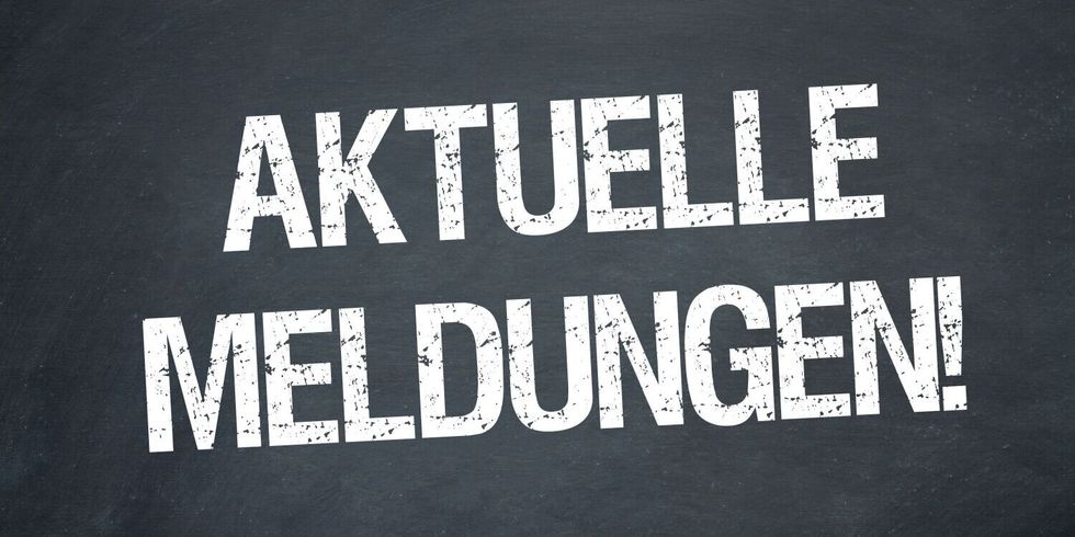 Schriftzug "Aktuelle Meldungen" in weiß auf schwarzem Grund