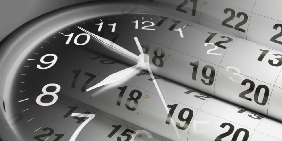 Kalender mit Zeit