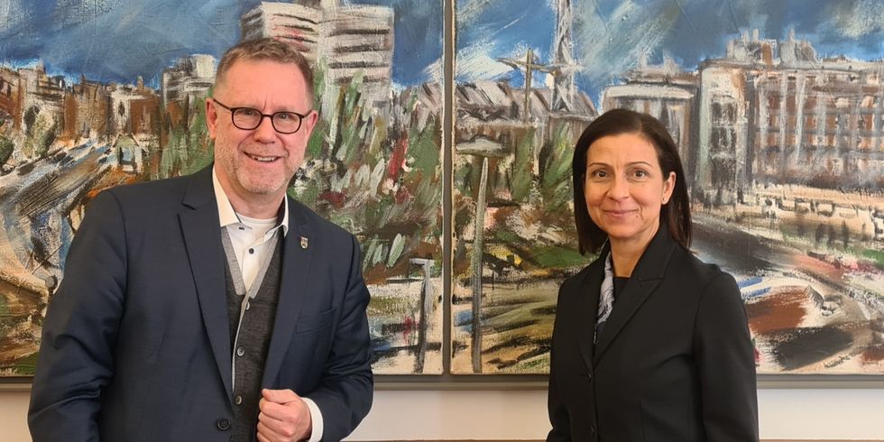 Antrittsbesuch der zypriotischen Botschafterin Maria Papakyriakou am 13.10.2021