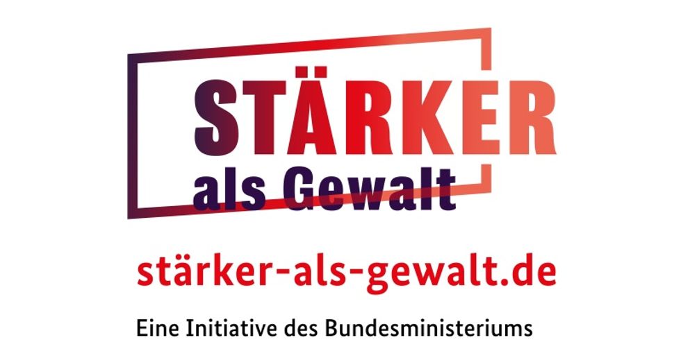 Logo der Kampagne "Stärker als Gewalt"