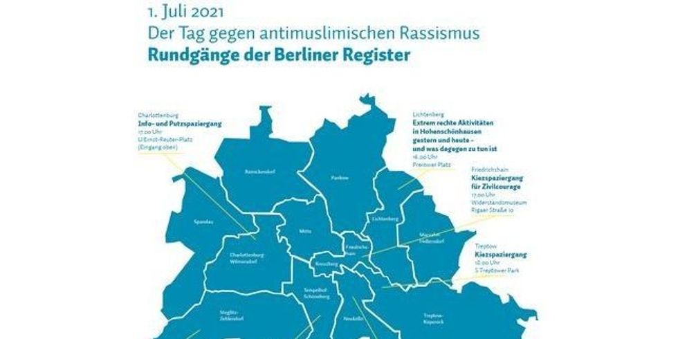 Flyer Zum Aktionstag zum Tag gegen antimuslimischen Rassismus