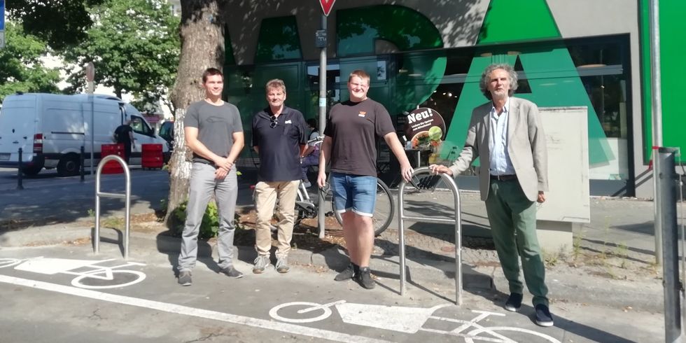 Die erste Fahrradabstellanlage für Lastenfahrräder im Bezirk wurde eingeweiht.