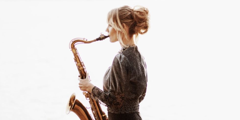 Die Saxophonistin und Gewinnerin: Fabia Mantwill.