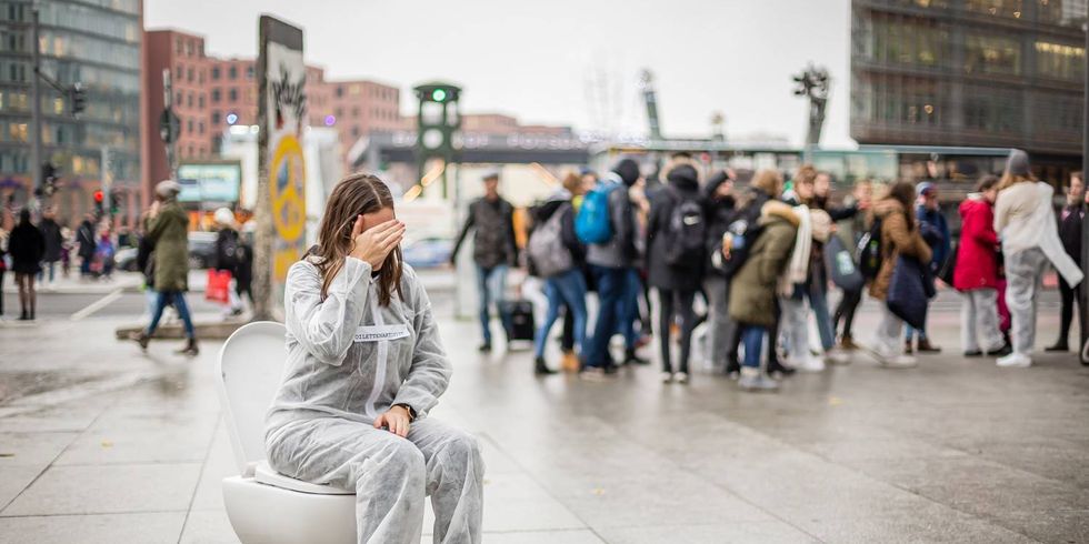 Welttoilettentag auf dem Potsdamer Platz 2019.
