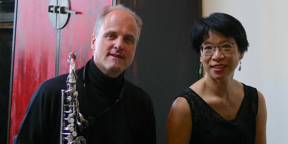 Christof Griese am Altsaxofon und Hitomi Takeo am Klavier