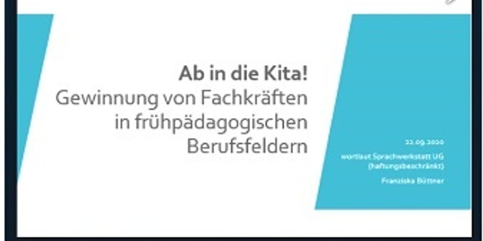 Die Referentin Franziska Büttner von der wortlaut Sprachwerkstatt UG während der Online-Informationsveranstaltung.