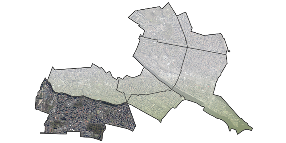 Verortung der Bezirksregion Tempelhofer Vorstadt