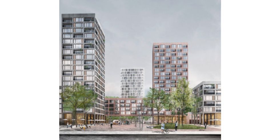 Visualisierung neuer Marktplatz im Gehrenseequartier