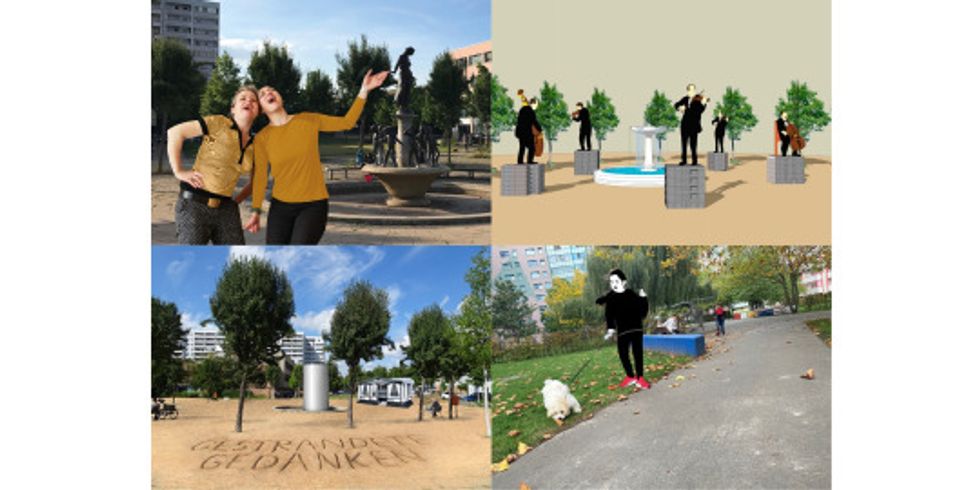 Bildcollage Kunst am Prerower Platz