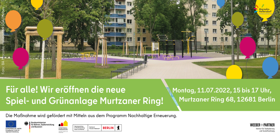 Informationen zur Eröffnung der Spiel- und Grünanlage am Murtzaner Ring