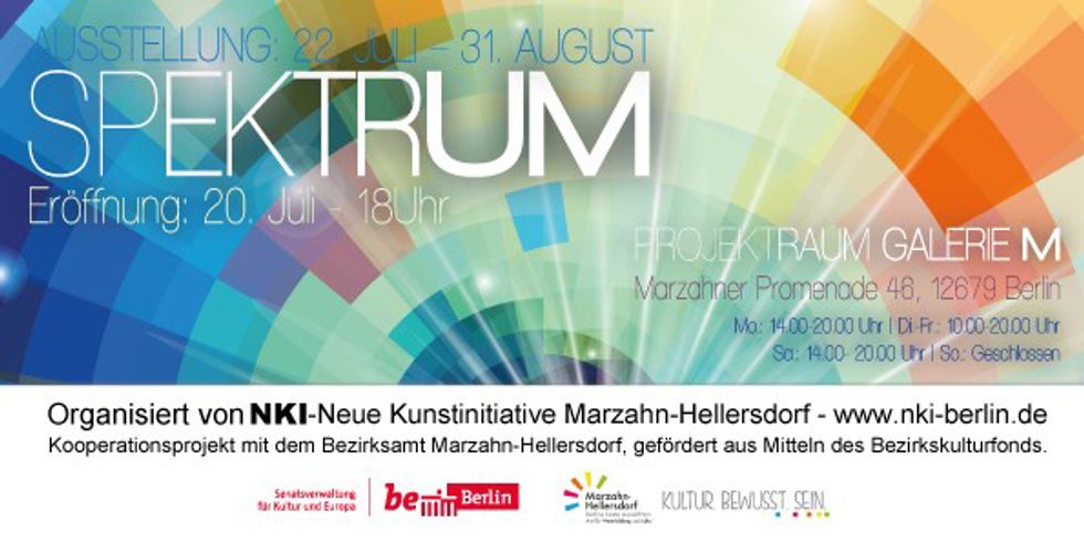 Plakat zur Ausstellung SPEKTRUM im Projektraum Galerie M