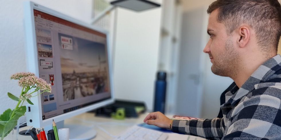 Mitarbeiter am Arbeitsplatz