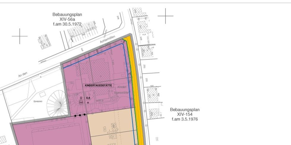 Ausschnitt aus einem Bebauungsplan in Neukölln