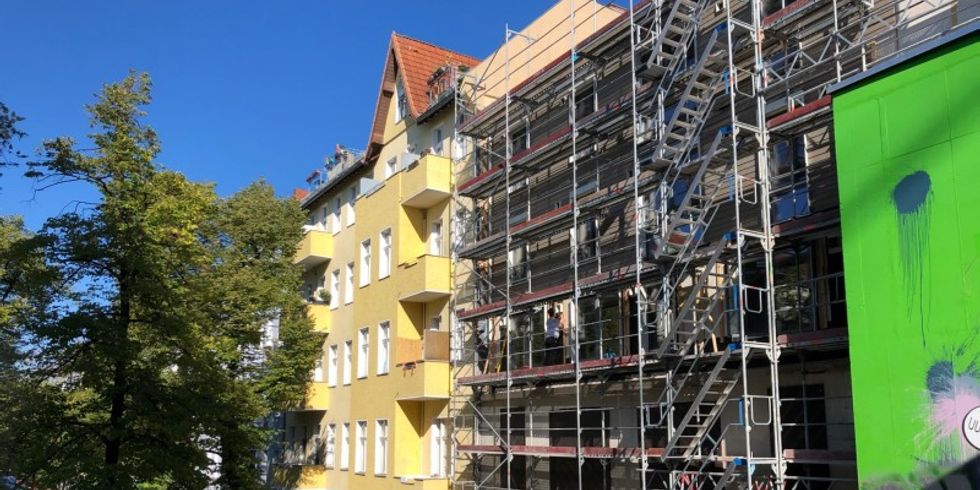 Bauarbeiten am Gebäude