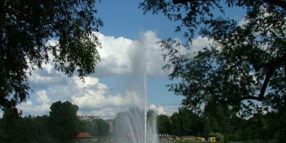 Der Weiße See mit Fontäne
