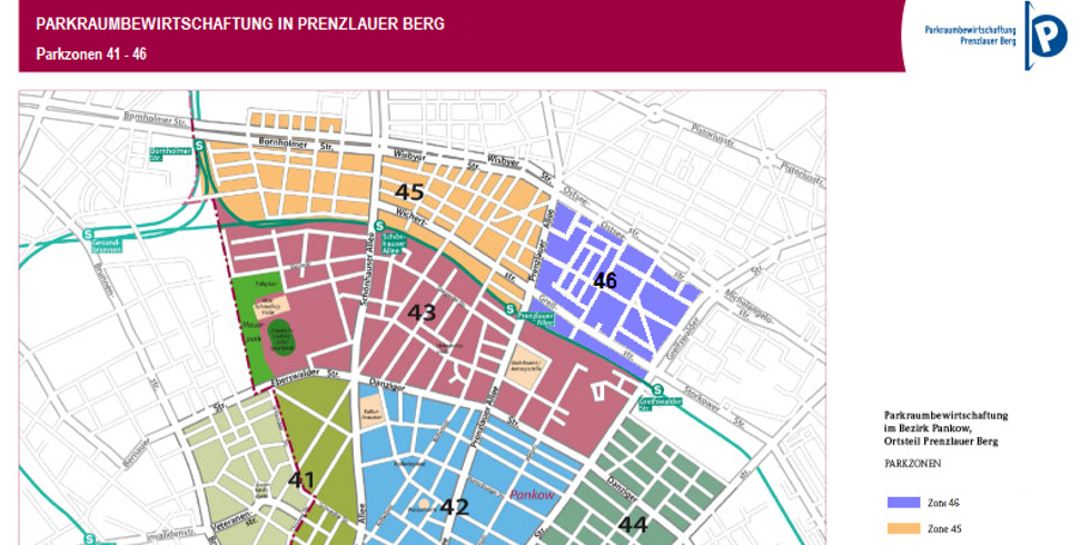 Parkzonen in Prenzlauer Berg