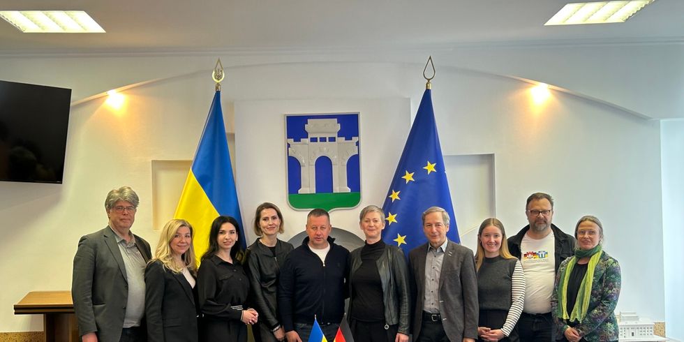Pankower Delegation zu Besuch im Rathaus Riwne