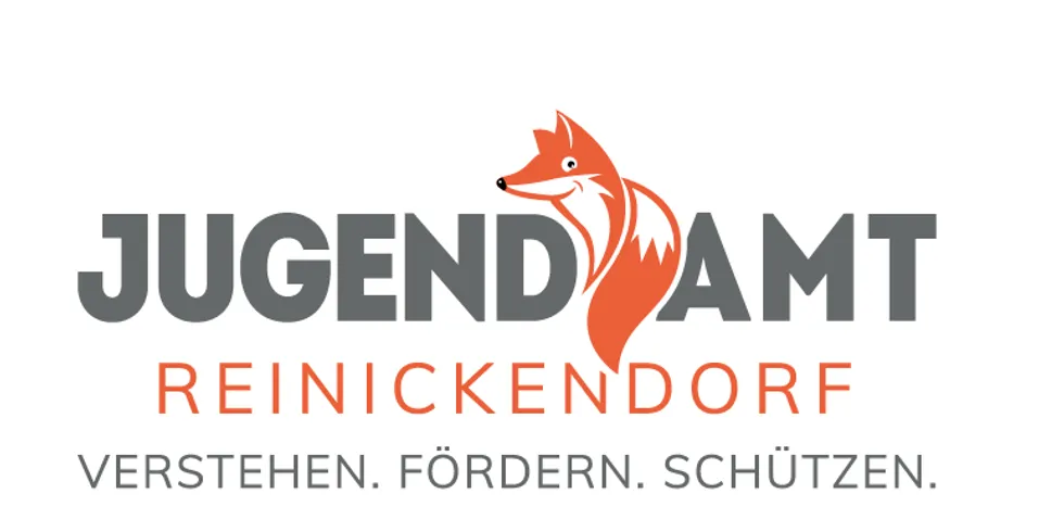 Jugendamtslogo Reinickendorf mit Slogan Verstehen. Fördern. Schützen.