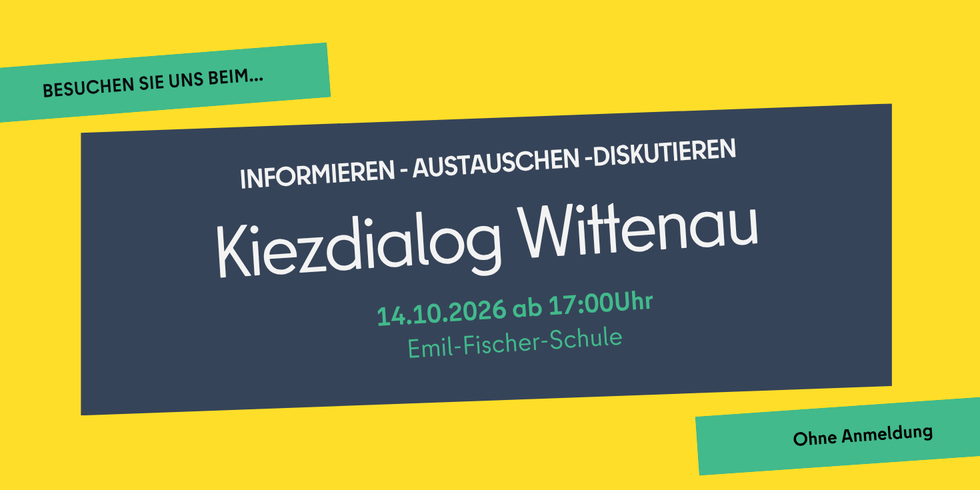 Werbegrafik für den Kiezdialog Wittenau