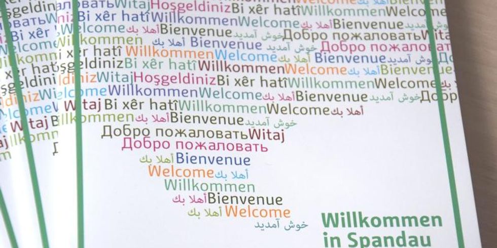 Wegweiser Willkommen in Spandau