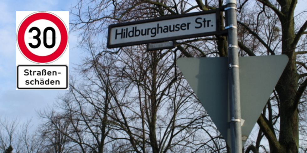 Tempo 30 Hildburghauser Straße