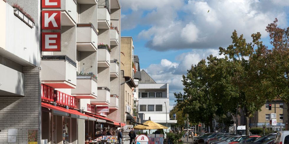 Überblick über die Bahnhofstraße in Lichtenrade