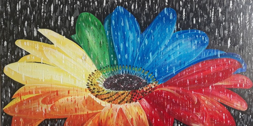 Blume in Regenbogenfarben