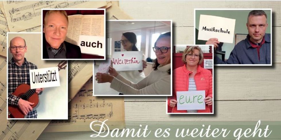 Plakatausschnitt zur Unterstützung der Joseph-Schmidt-Musikschule während der Corona-Krise