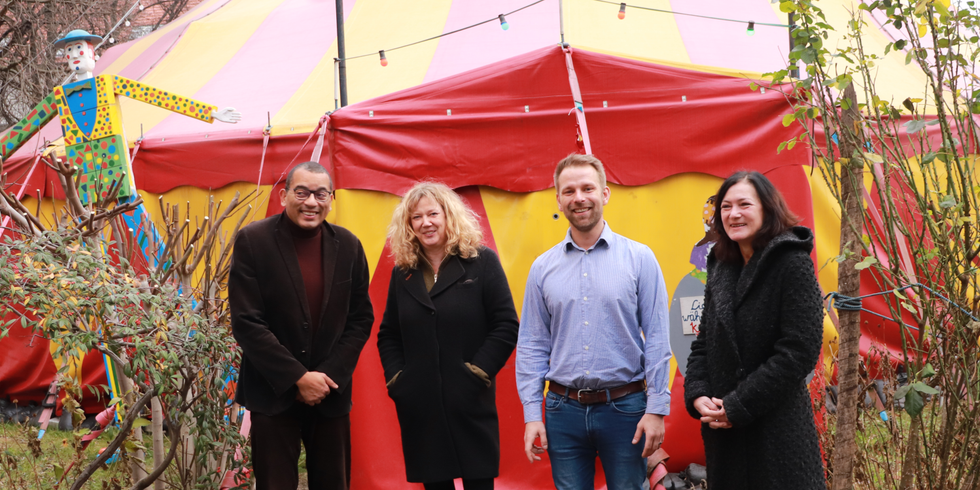 Freuen sich über die Förderung: v.l.n.r. Robert Schaddach, Britta Niehaus, Alexander Freier-Winterwerb, Anne Kirschneck