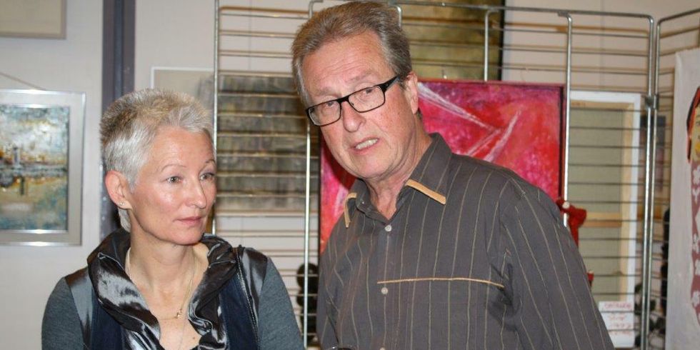 Harry T. Böckmann mit Ehefrau Angelika anlässlich einer Ausstellungseröffnung